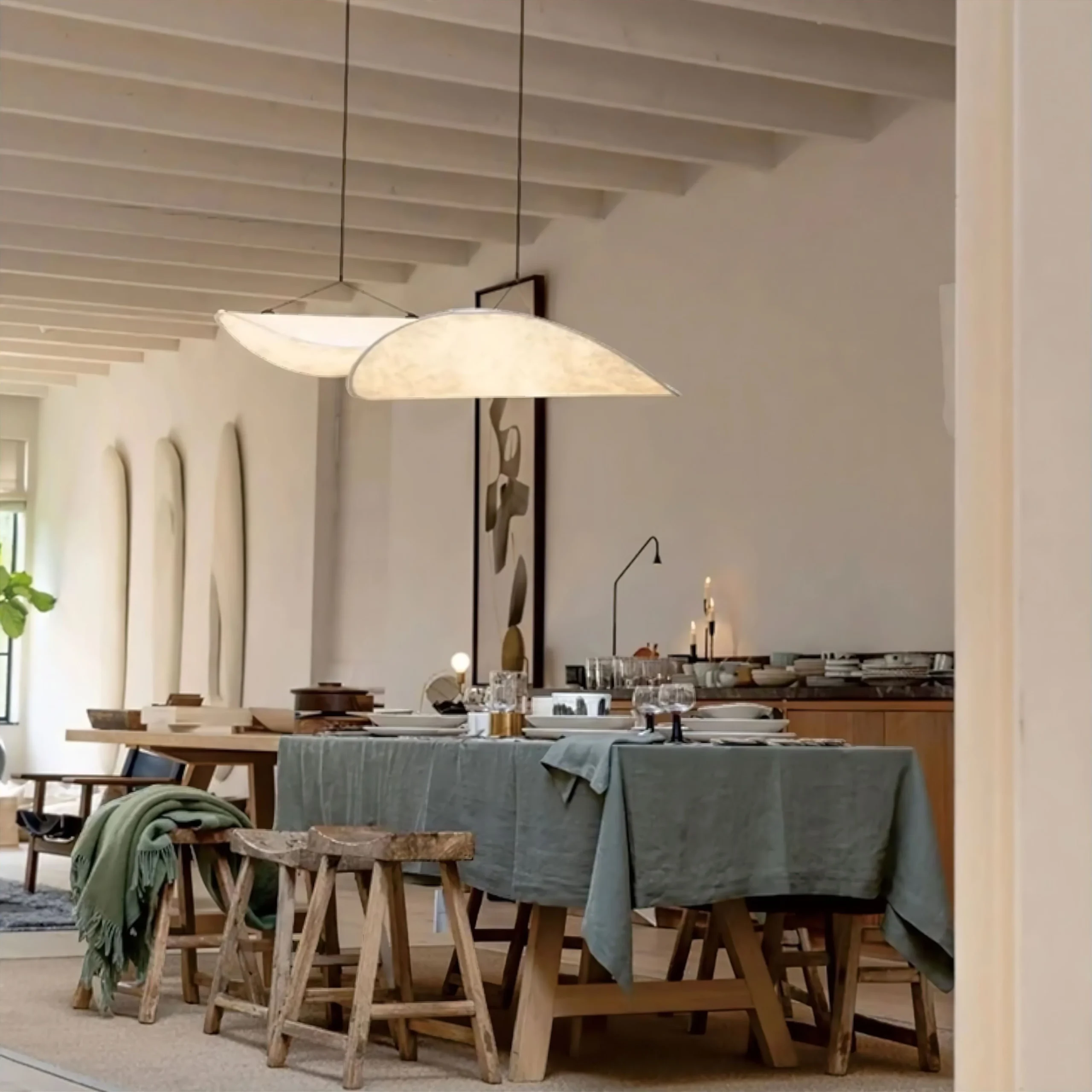 Oslo Ceiling Lamp – Silk Pendant Light with Remote Control - Afbeelding 6