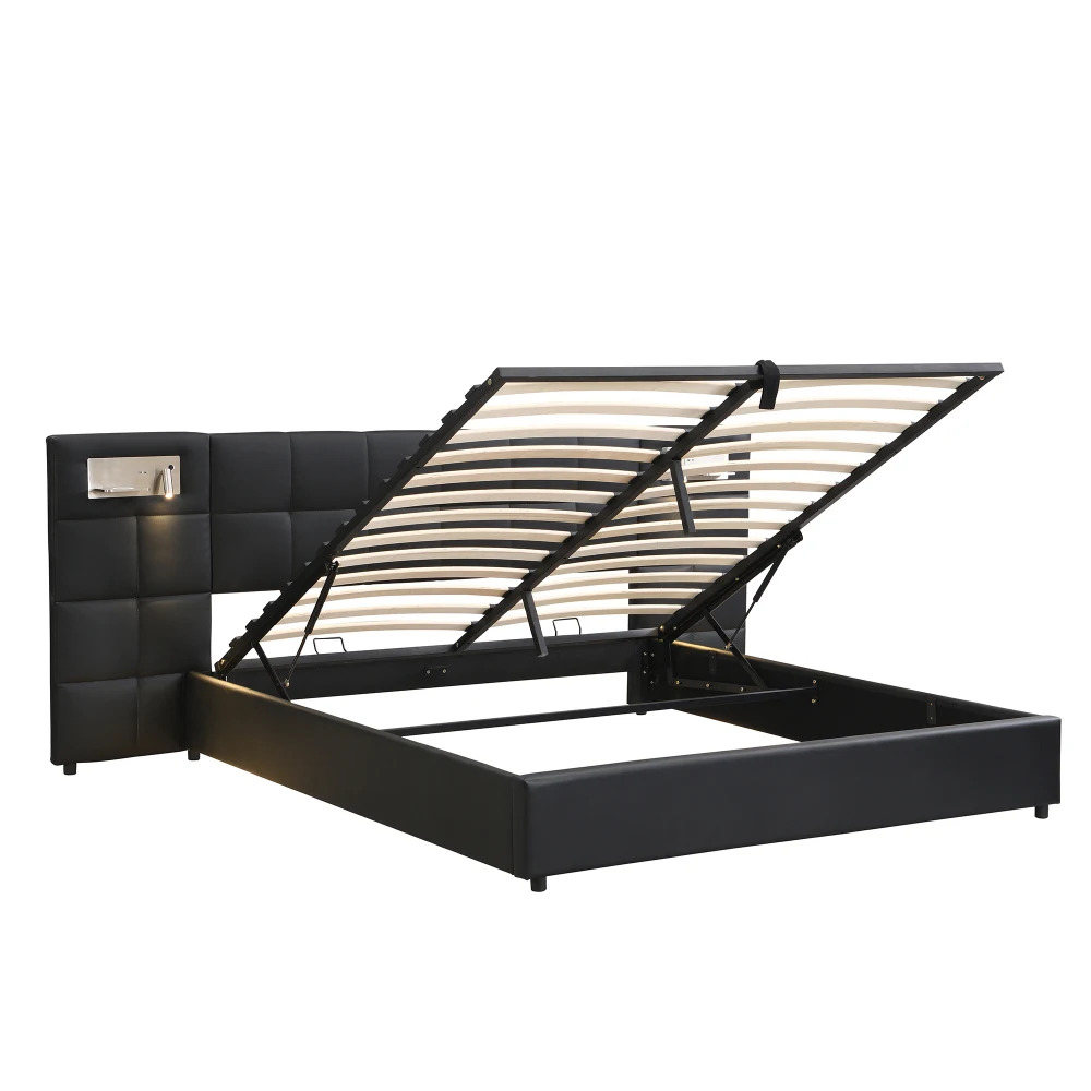Taastrup Double Bed 180x200 cm with Storage, LED Lighting, and USB-C - Image 8