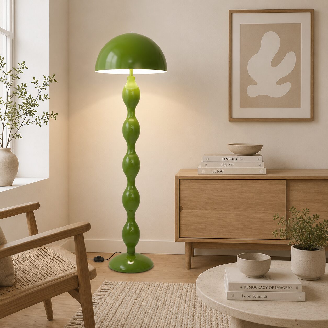 Halden Floor Lamp – Scandinavian Mushroom Floor Lamp - Image 3