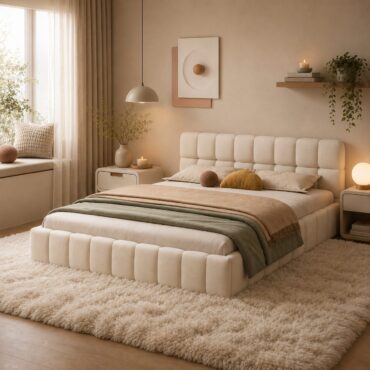 Holmestrand 140×200 cm Bed in Beige