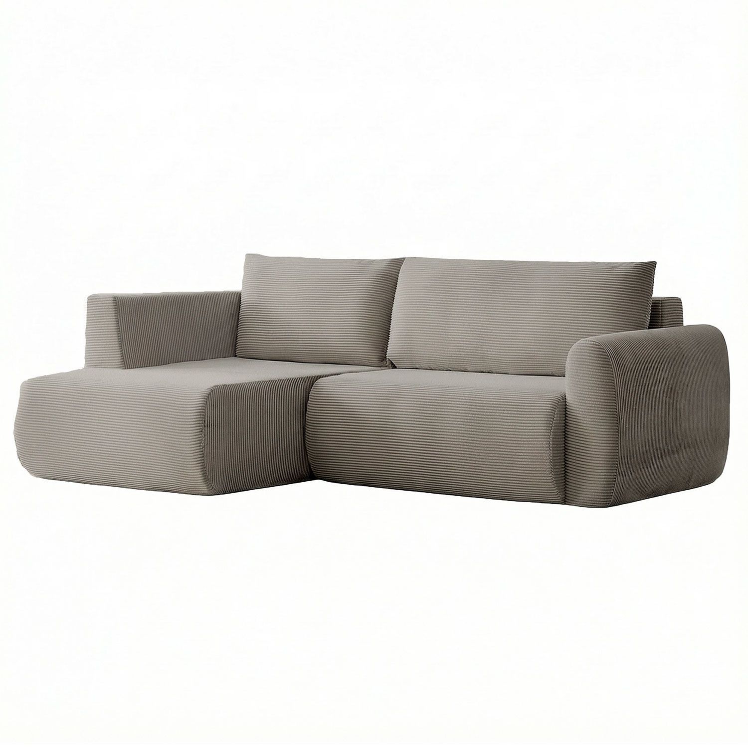 Arendal Corner Sofa – Left Facing – 4 Seater – Light Taupe Corduroy - Afbeelding 10