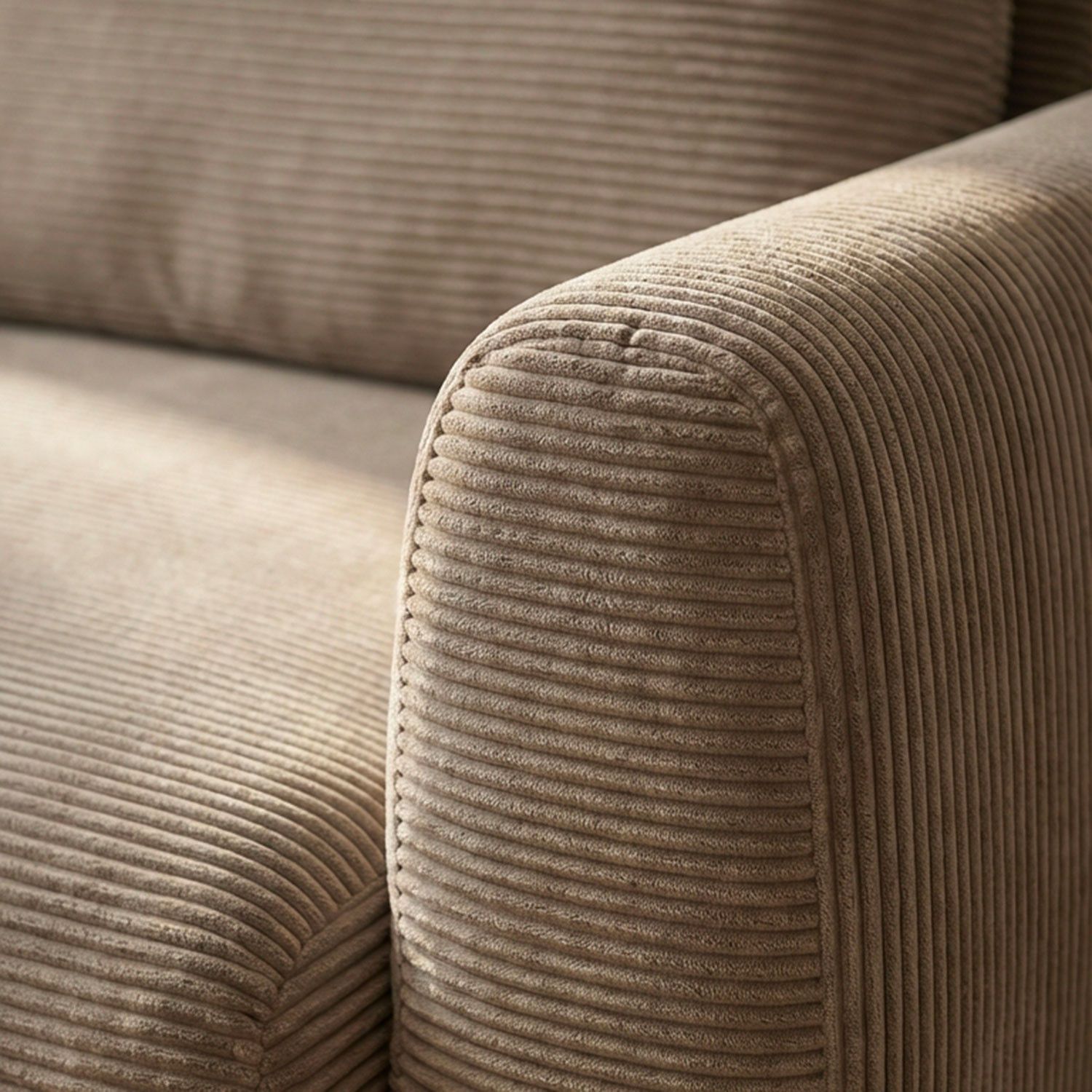 Arendal Corner Sofa – Left Facing – 4 Seater – Light Taupe Corduroy - Afbeelding 6