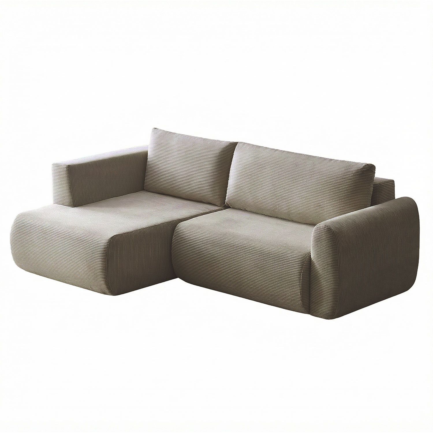 Arendal Corner Sofa – Left Facing – 4 Seater – Light Taupe Corduroy - Afbeelding 9