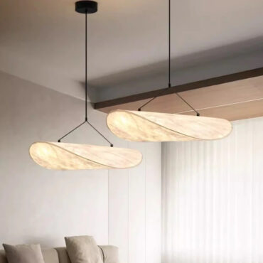 Oslo Ceiling Lamp – Silk Pendant Light with Remote Control