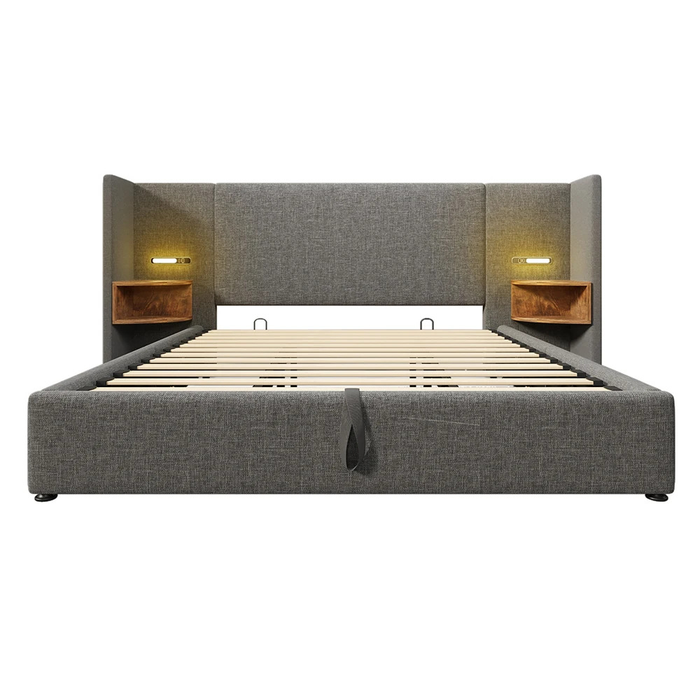 Taastrup Tweepersoonsbed 180x200 cm met Opbergruimte, LED-Verlichting en USB-C - Afbeelding 7