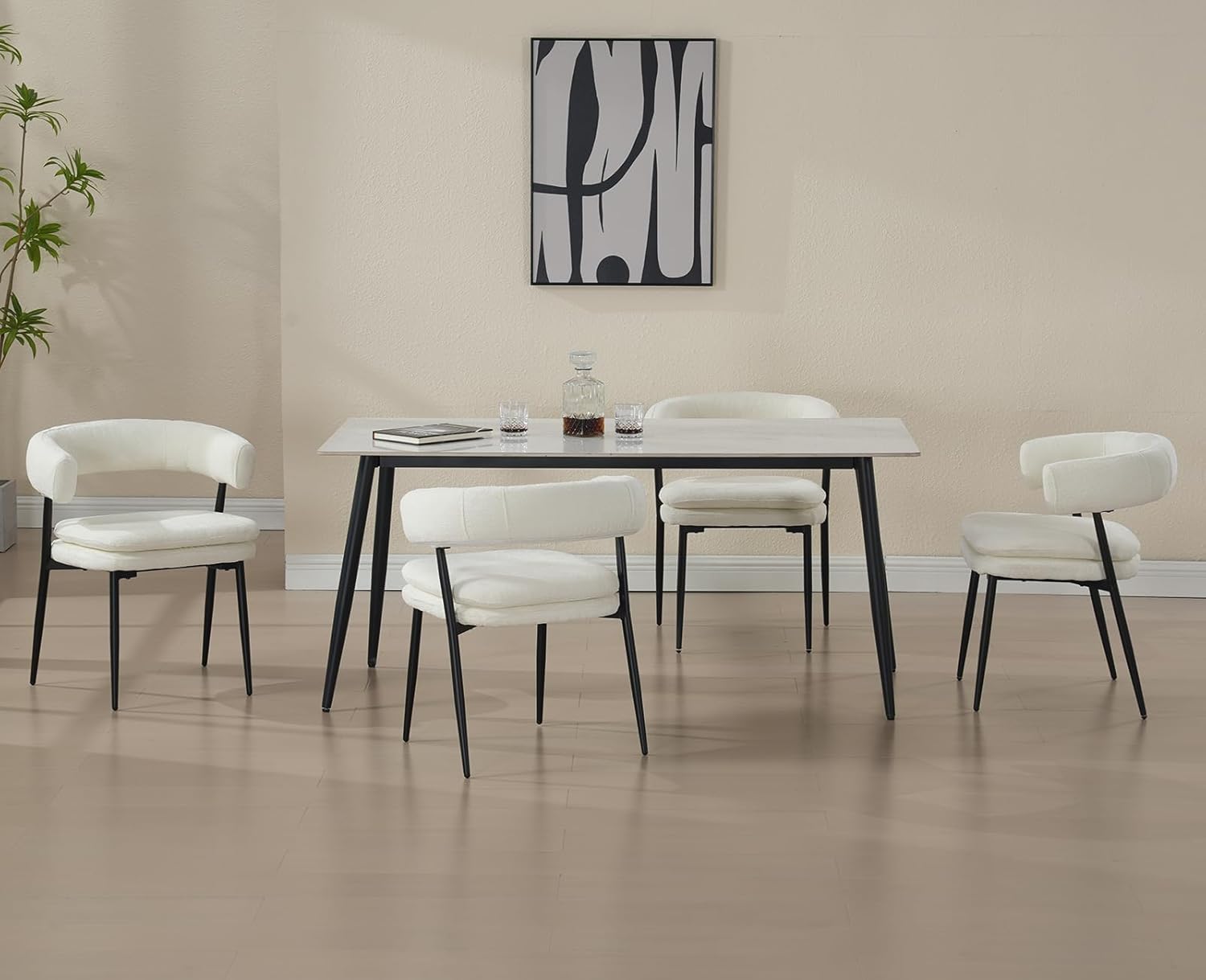 Djursholm White Dining Chair – 2 Pack - Afbeelding 2