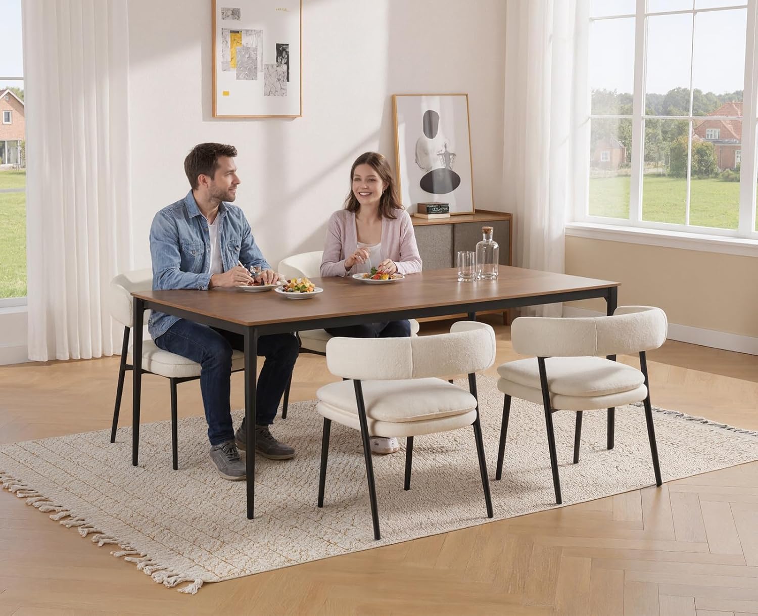 Djursholm White Dining Chair – 2 Pack - Afbeelding 3