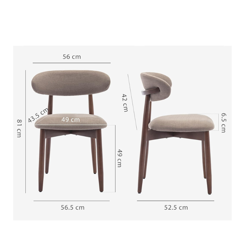 Ringsted Grijze Eetstoel - Afbeelding 2