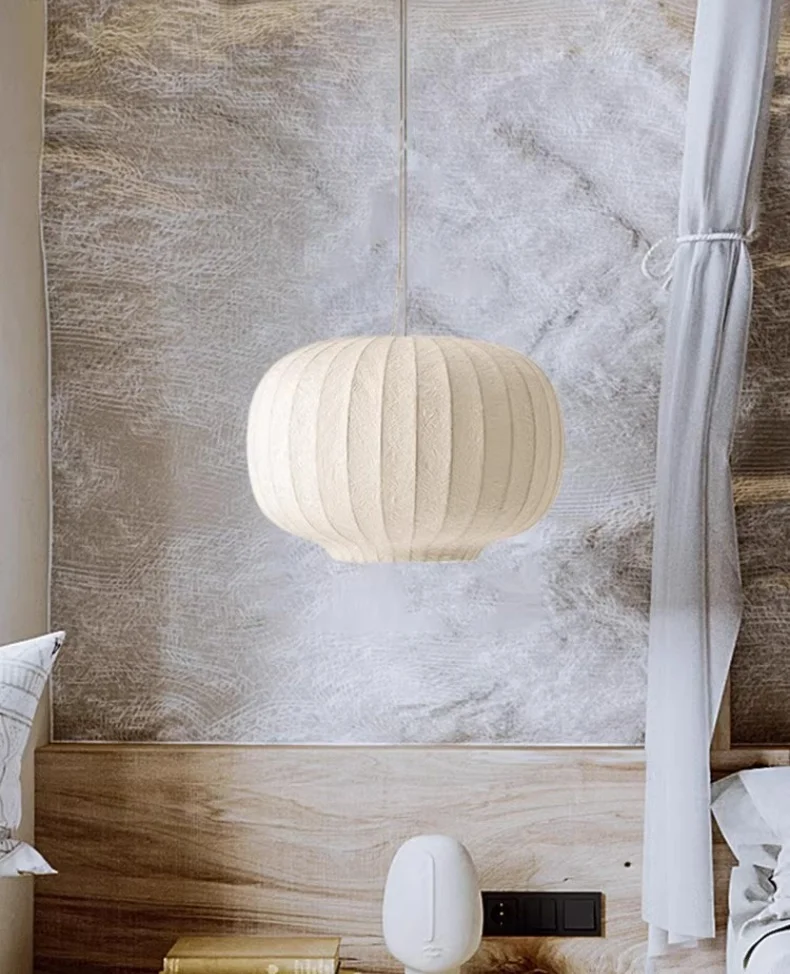 Henningsvær – Scandinavische Zijden Pendant Lamp - Afbeelding 2