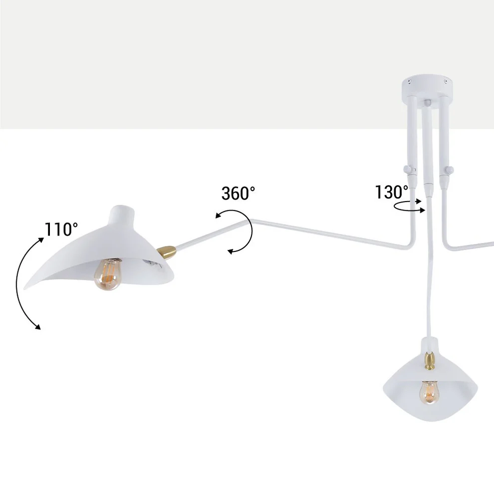 Helsingborg – Scandinavische 3-armige Plafondlamp - Afbeelding 11
