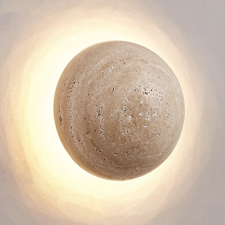 Gjøvik – Nordische Natuurlijke Travertin Wandlamp - Afbeelding 4