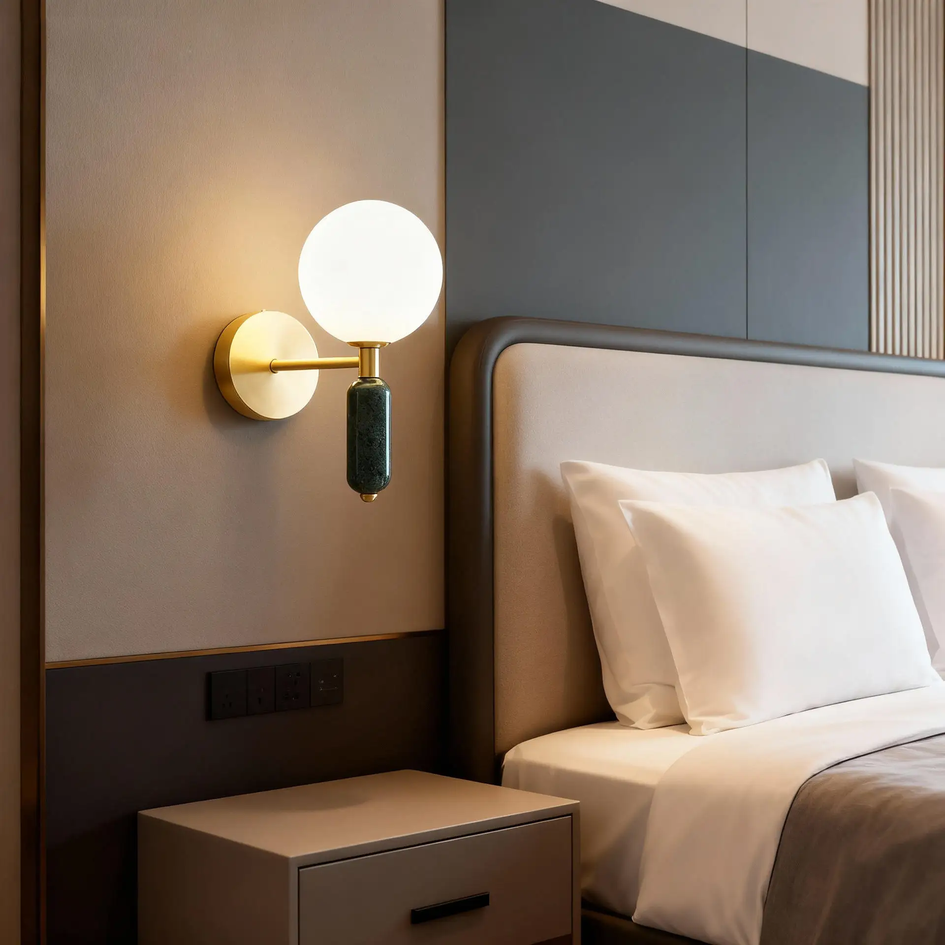 Haugesund – Marmeren Bedlamp - Afbeelding 2