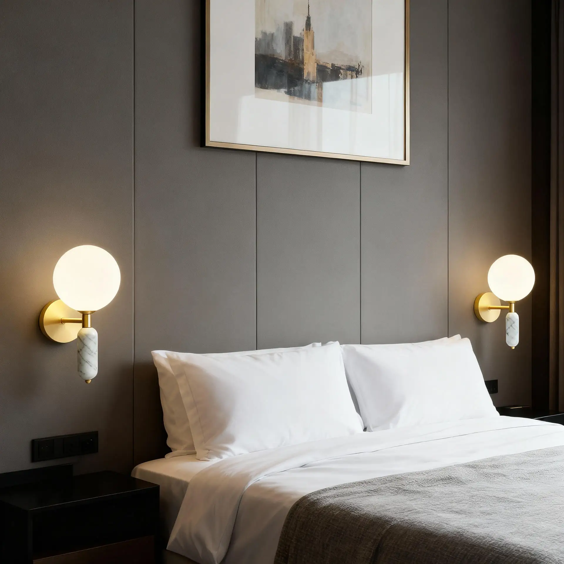 Haugesund – Marmeren Bedlamp - Afbeelding 3