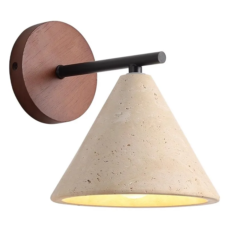 Leksvik – Vintage Travertine Wall Lamp - Afbeelding 6