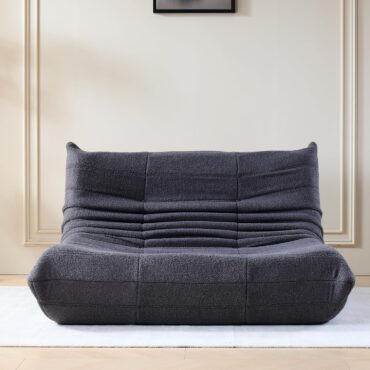 Stavanger 2-Seater Sofa – Grey Bouclé, Scandinavian Comfort
