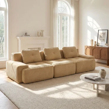 Djurgården 3 Seater Modular Corduroy Sofa