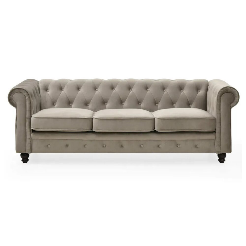 Lidingö - Luxury Chesterfield Velvet 3-Seater Sofa - Image 2