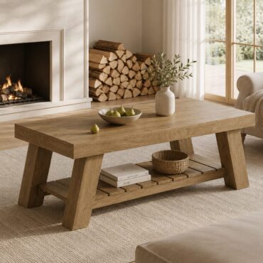 Karvia Coffee Table – Rustic Wood Finish