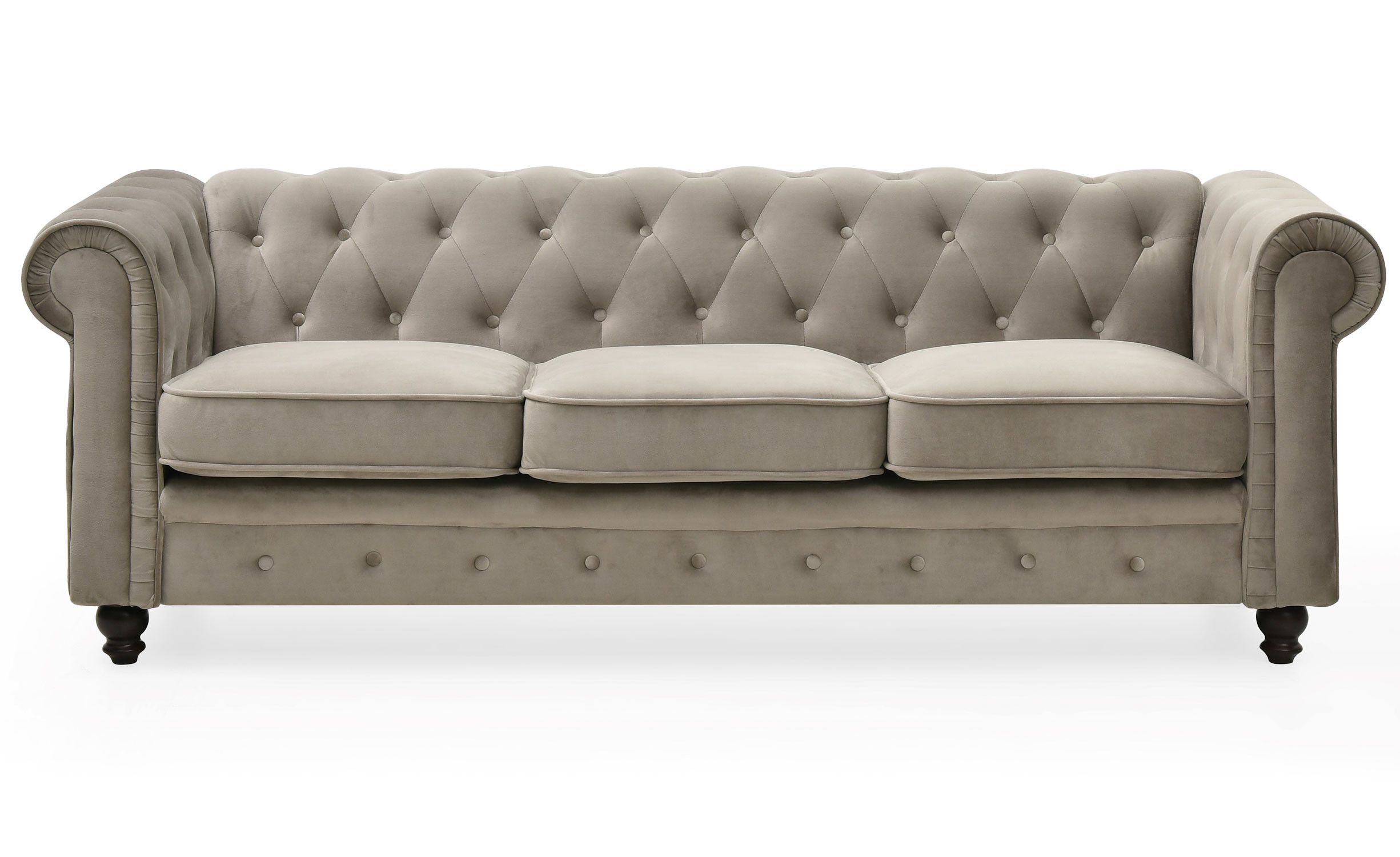 Lidingö - Luxury Chesterfield Velvet 3-Seater Sofa - Image 6
