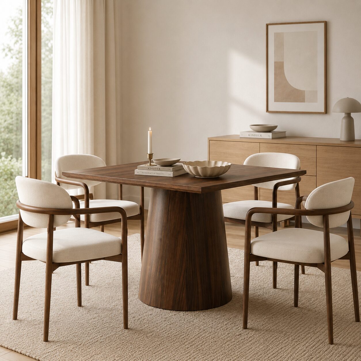 Västerås Square Table – Wood Finish - Image 3