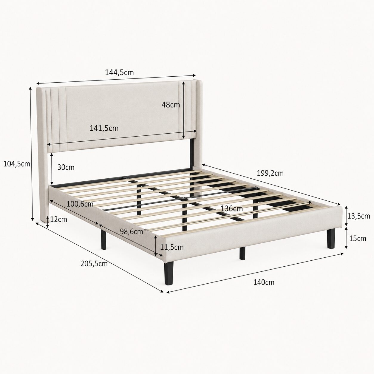 Borgholm Double Bed 160 x 200 cm - Image 8