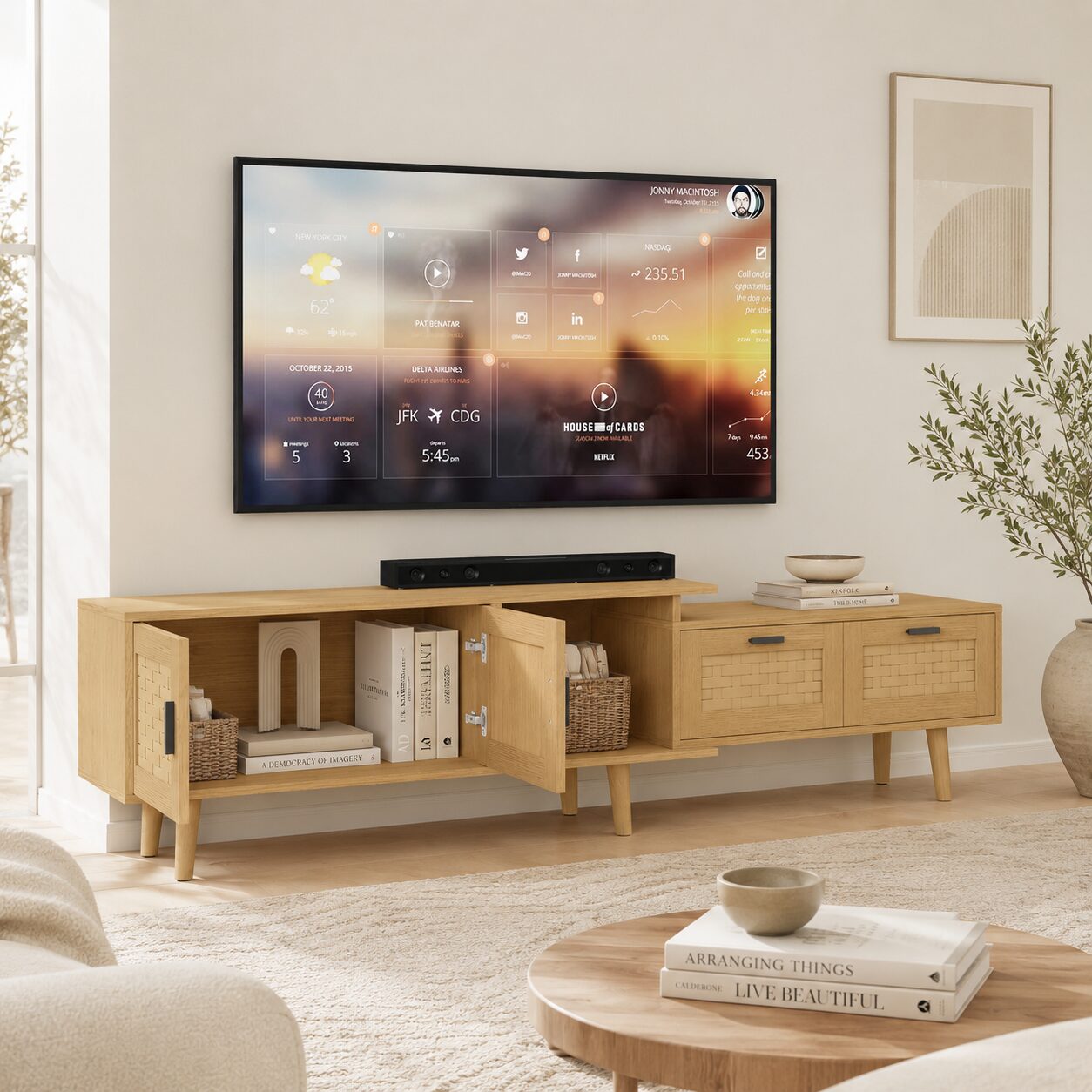 Rögle Scandinavian TV Bench - Image 5