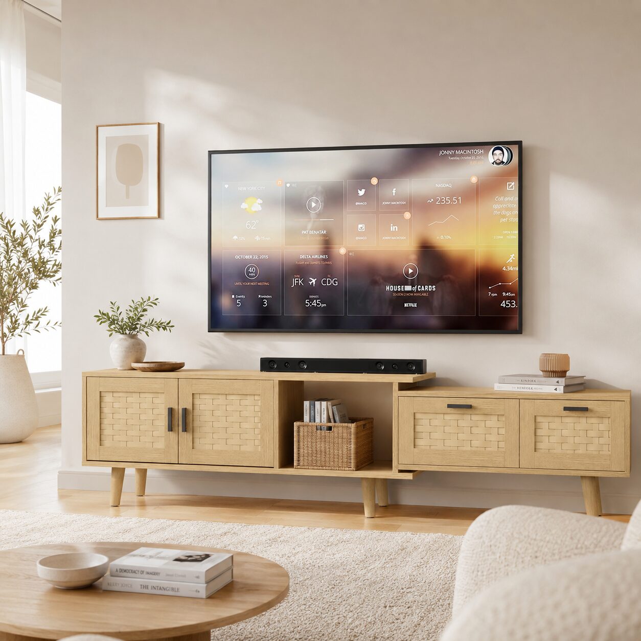 Rögle Scandinavian TV Bench - Image 4