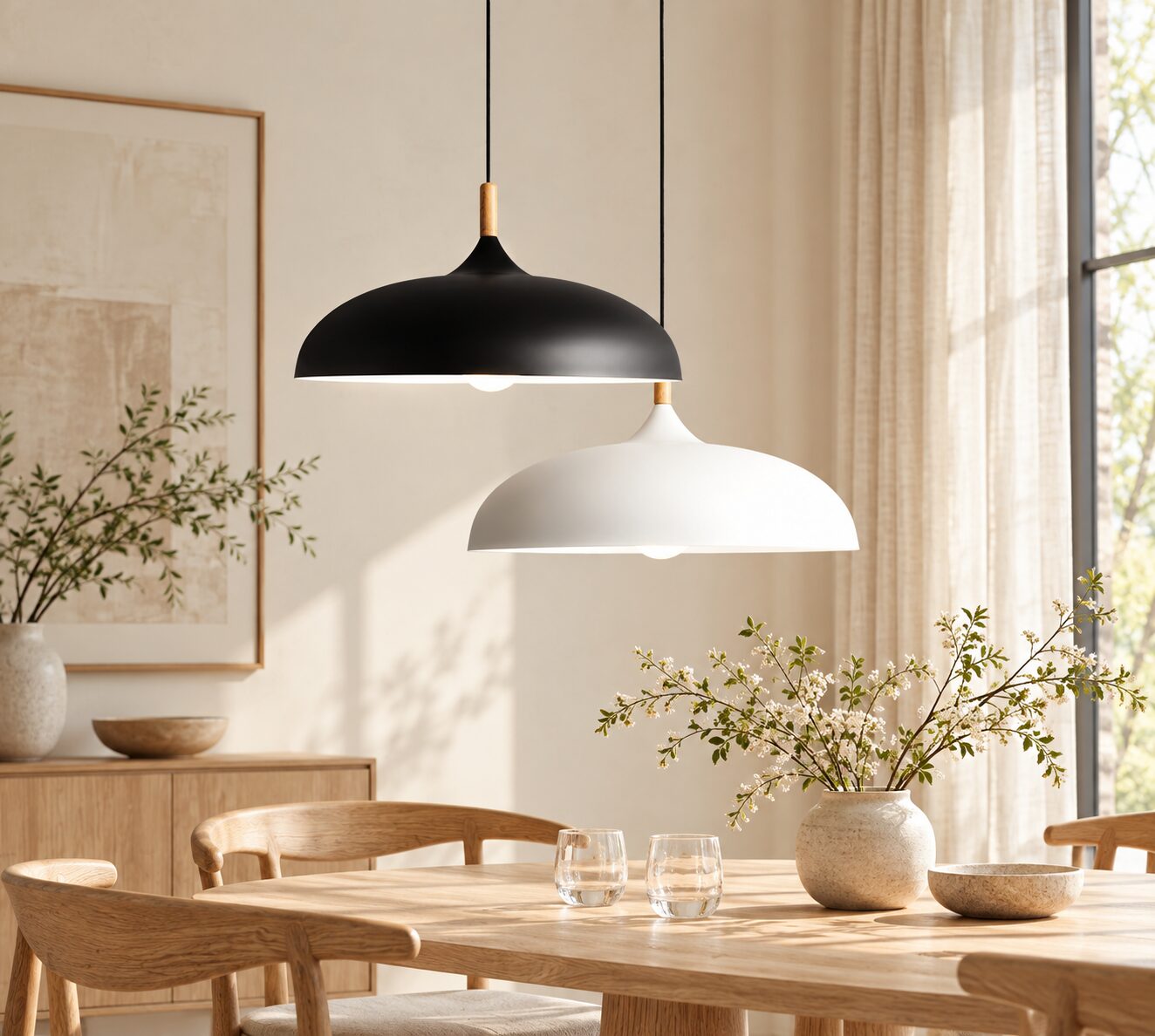 Kumla Pendant Lamp – Scandinavian Aluminium & Wood Design