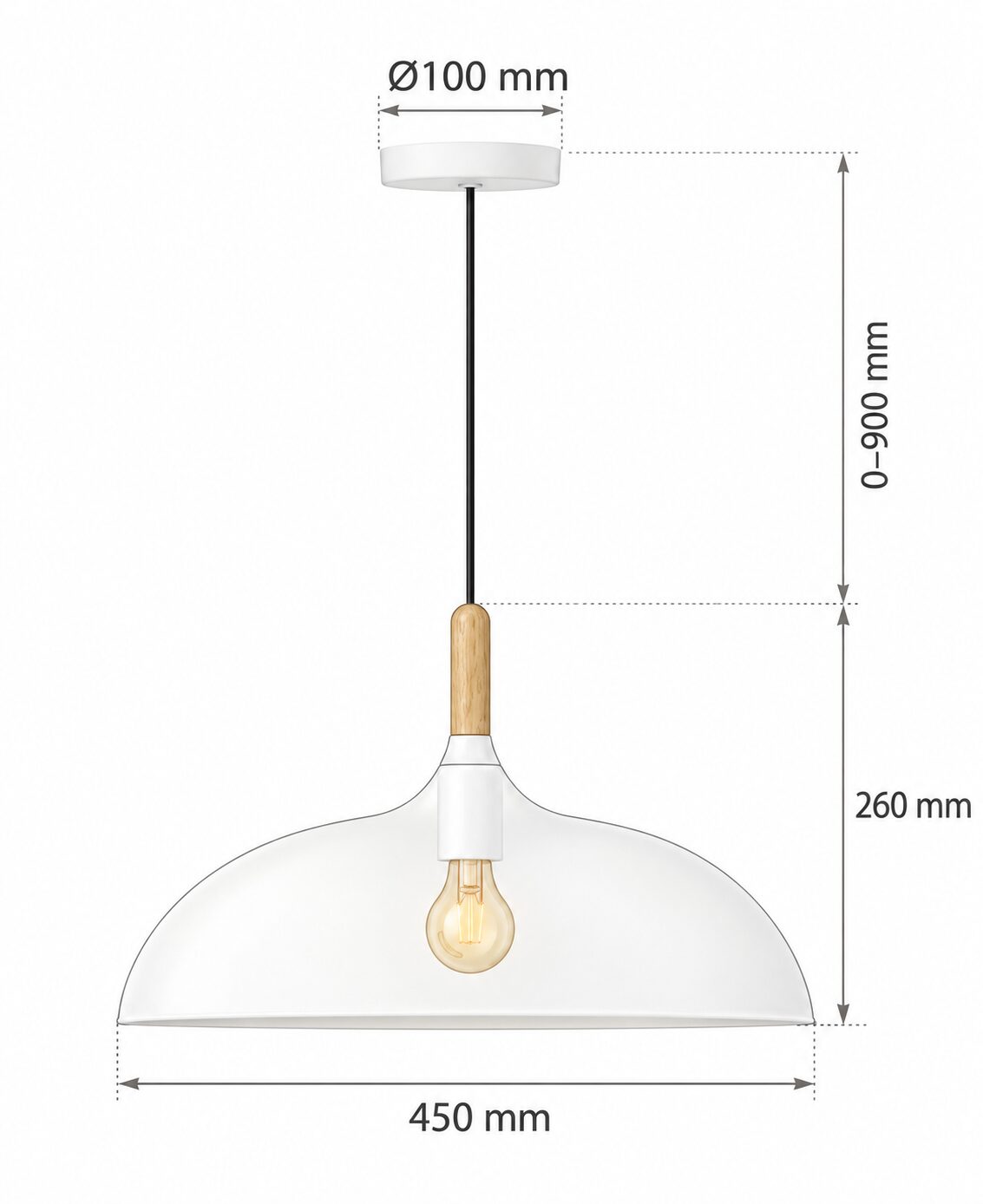 Kumla Pendant Lamp – Scandinavian Aluminium & Wood Design - Image 8