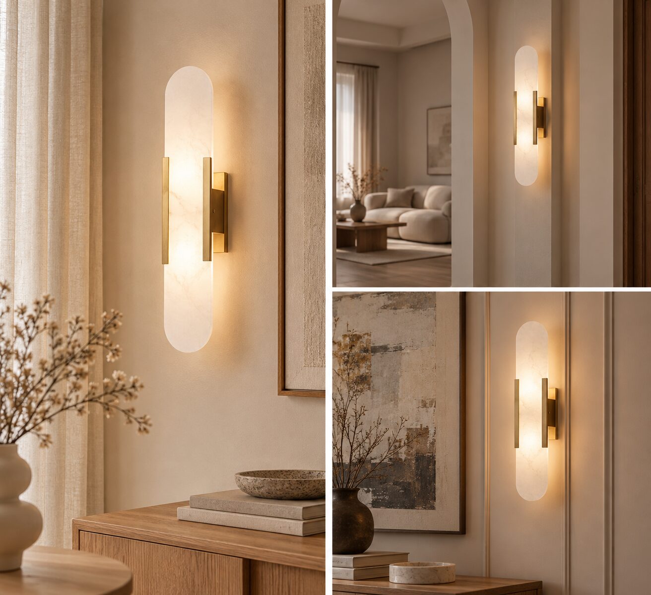 Svenborg Wall Lamp – Scandinavian Marble & Metal Design - Image 7